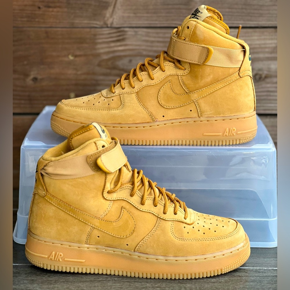 Nike Air Force 1 High '07 LV8 Wheat Flax Gum Beige 806403-200 Size 7.5 Preowned